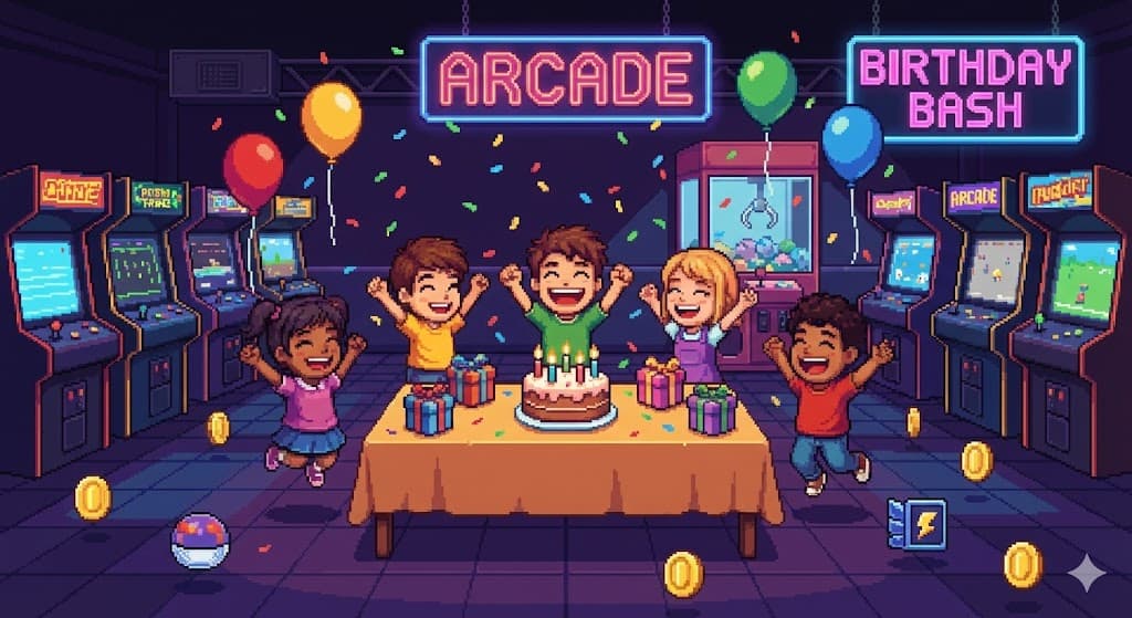 Birthday party at Hardwired Arcade